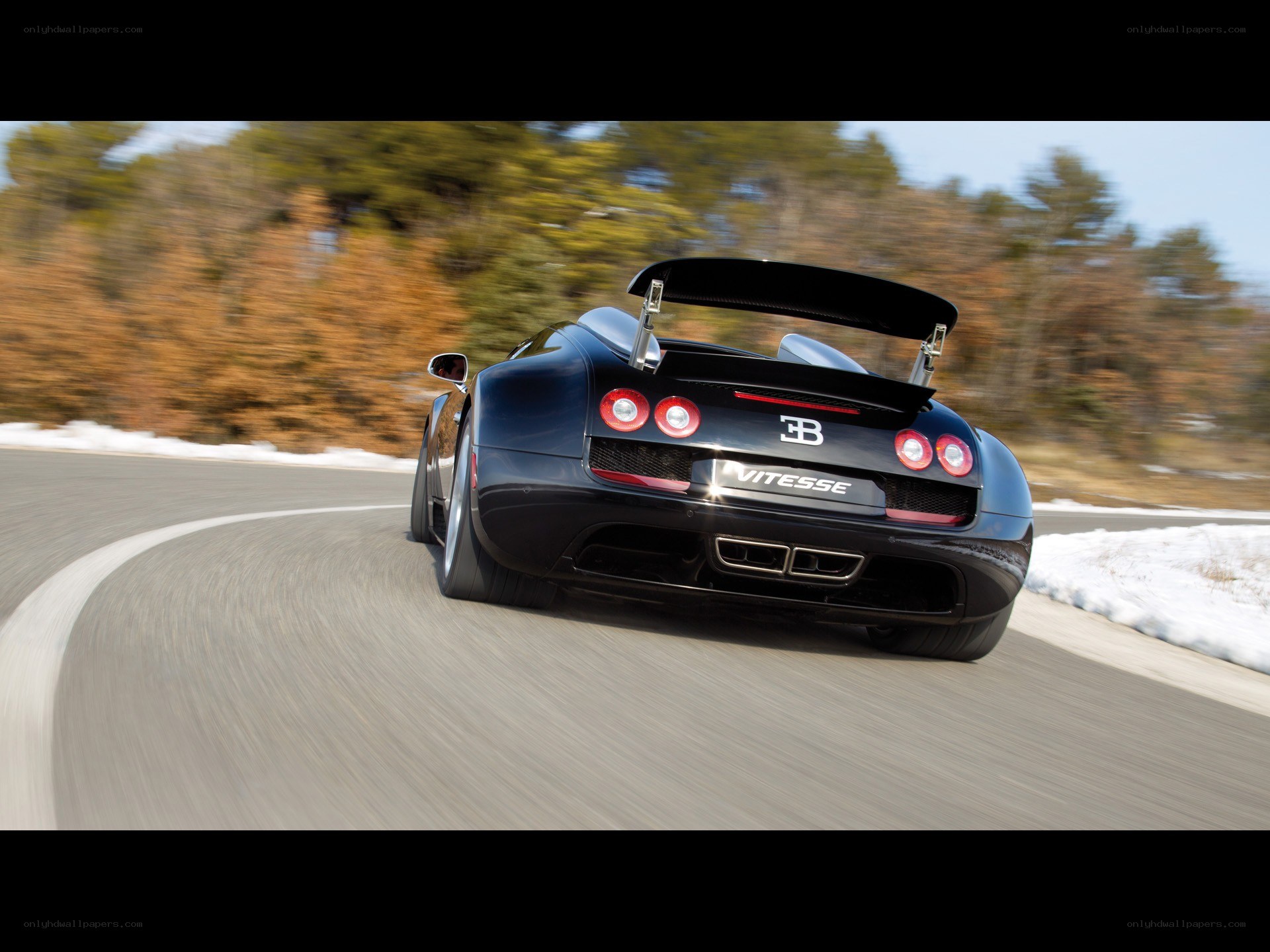 Bugatti Vitesse on a winding road