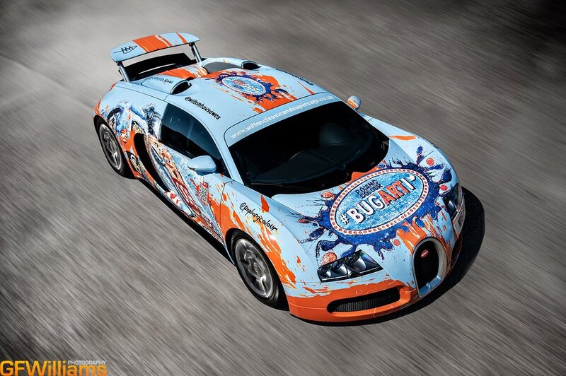Bugatti with custom paint job