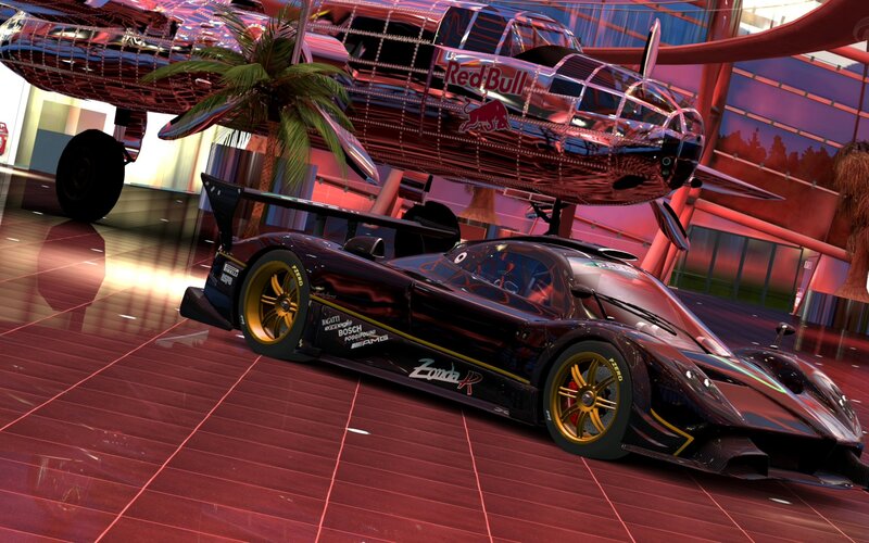 Bugatti Zonda R in a showroom