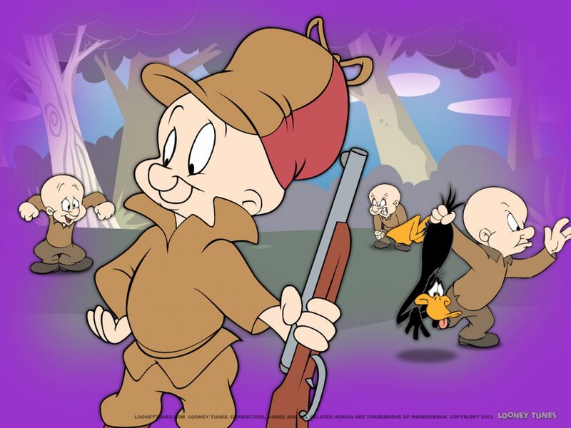 Bugs Bunny and Elmer Fudd — Purple