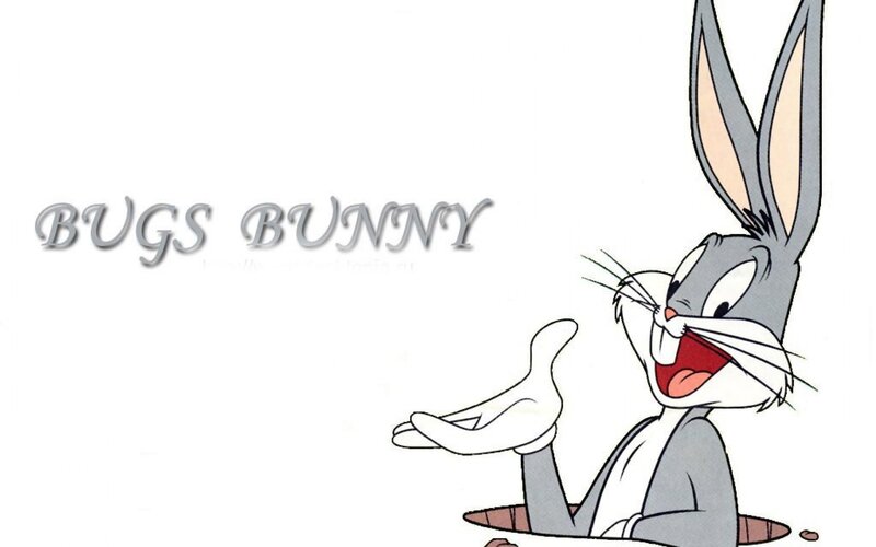 Bugs Bunny Character — Gray, Playful