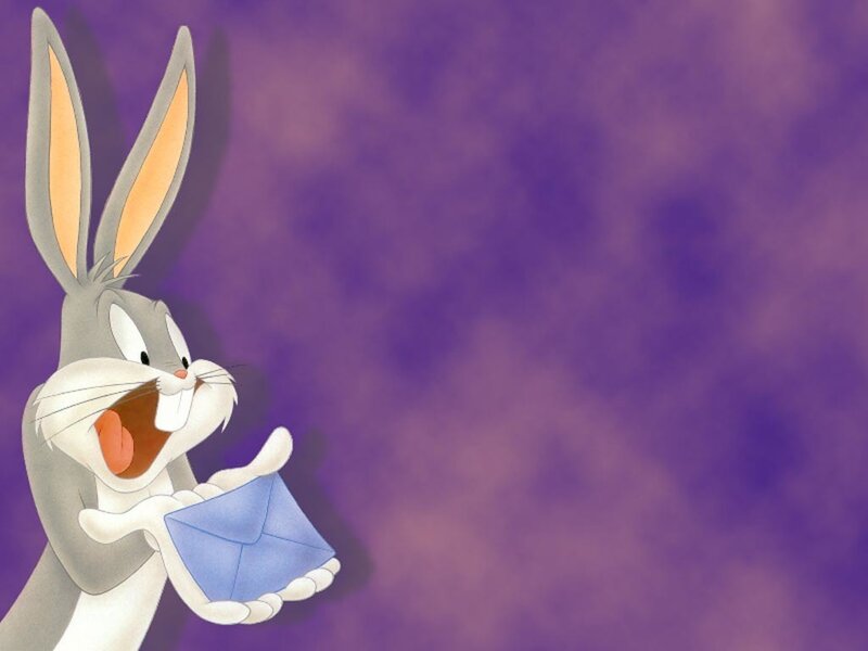 Bugs Bunny holding an envelope
