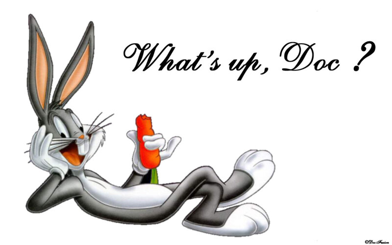 Bugs Bunny Holding Carrot — Gray, Playful, Illustration