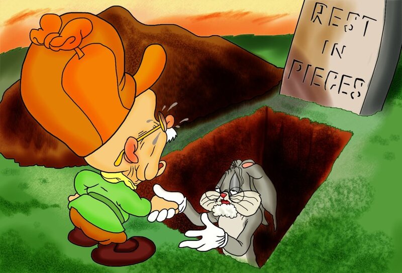 Bugs Bunny in Grave
