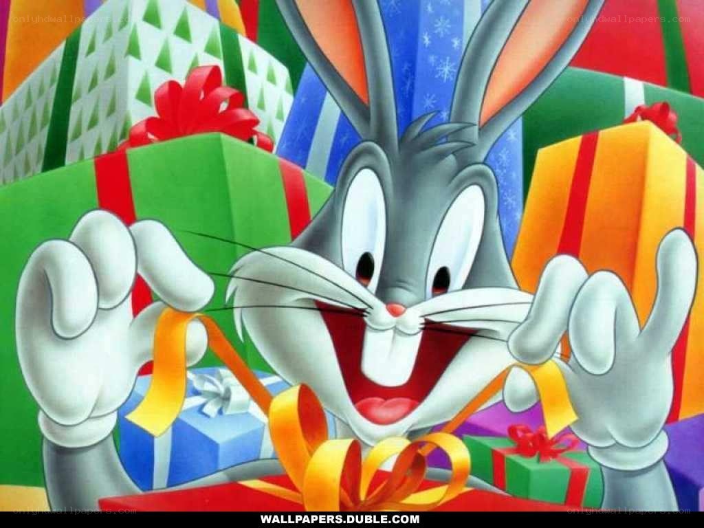 Bugs Bunny with gifts