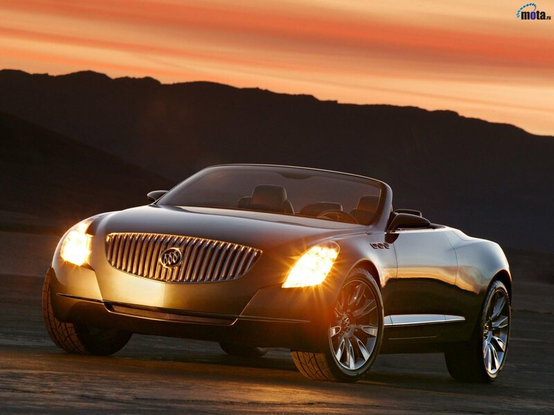 Buick concept car at sunset