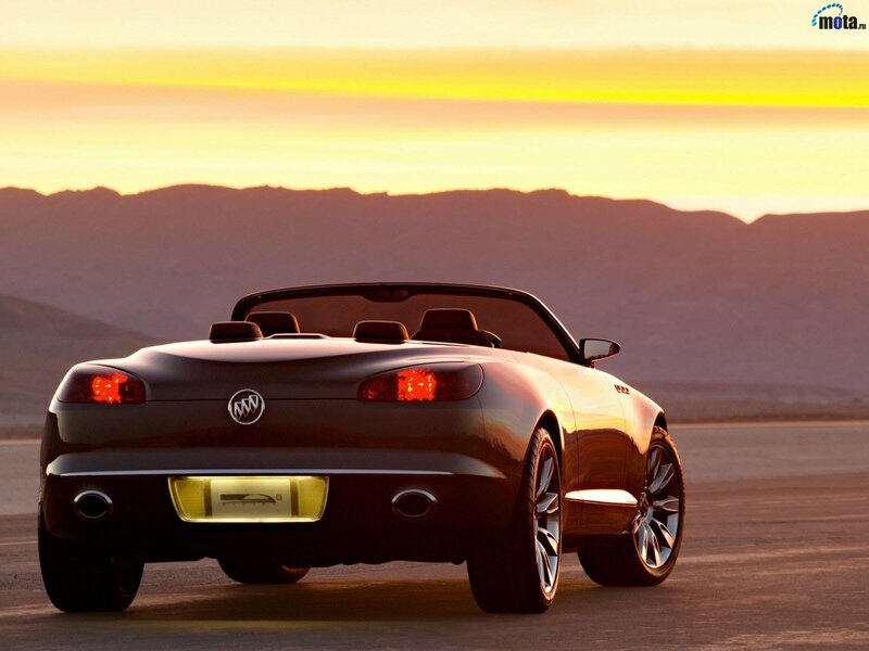 Buick concept car at sunset