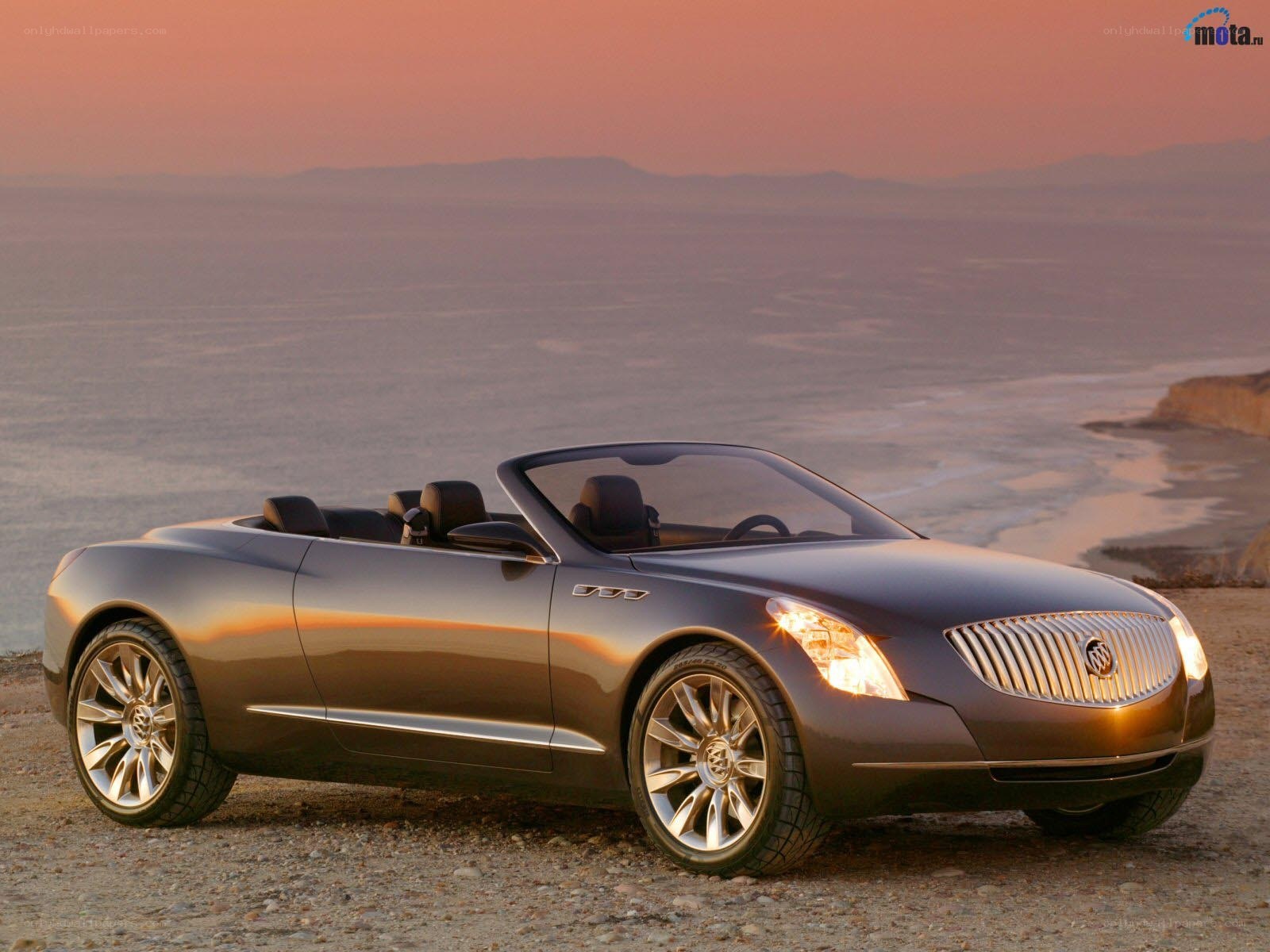 Buick concept car by the sea