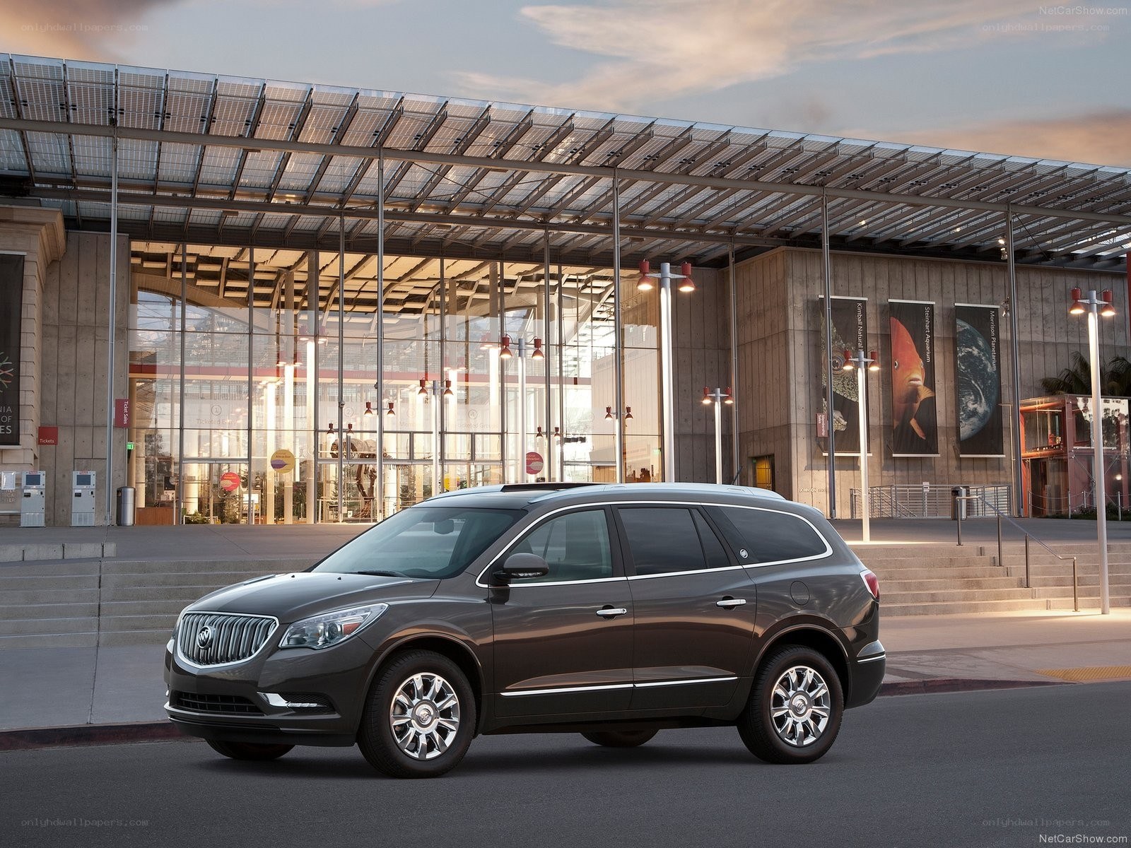 Buick Enclave parked outside museum