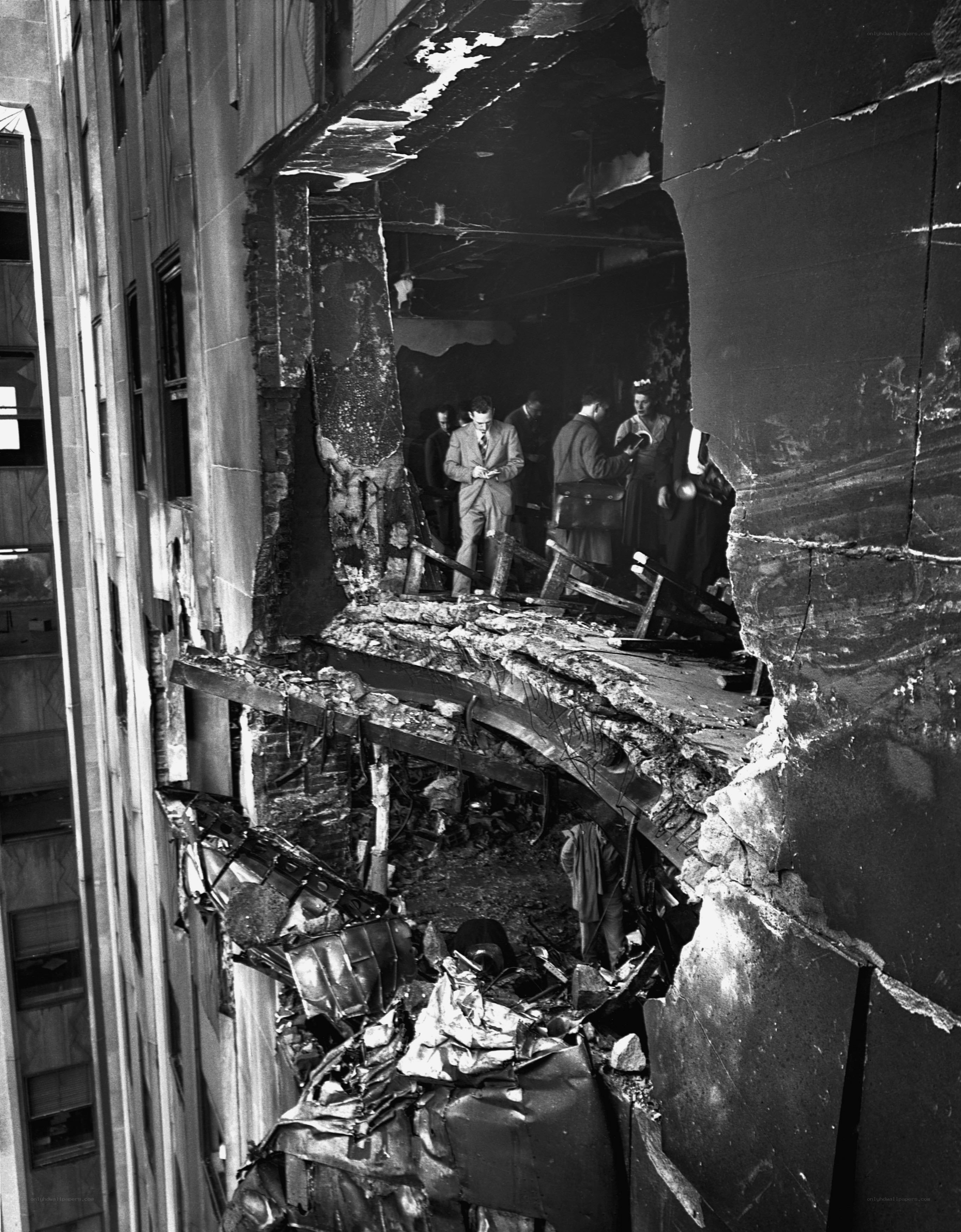 Building after aircraft impact