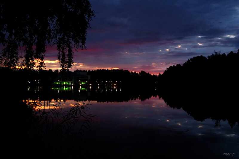 Building at Dusk — Purple