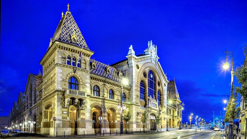 Building at Night — Blue, Dramatic