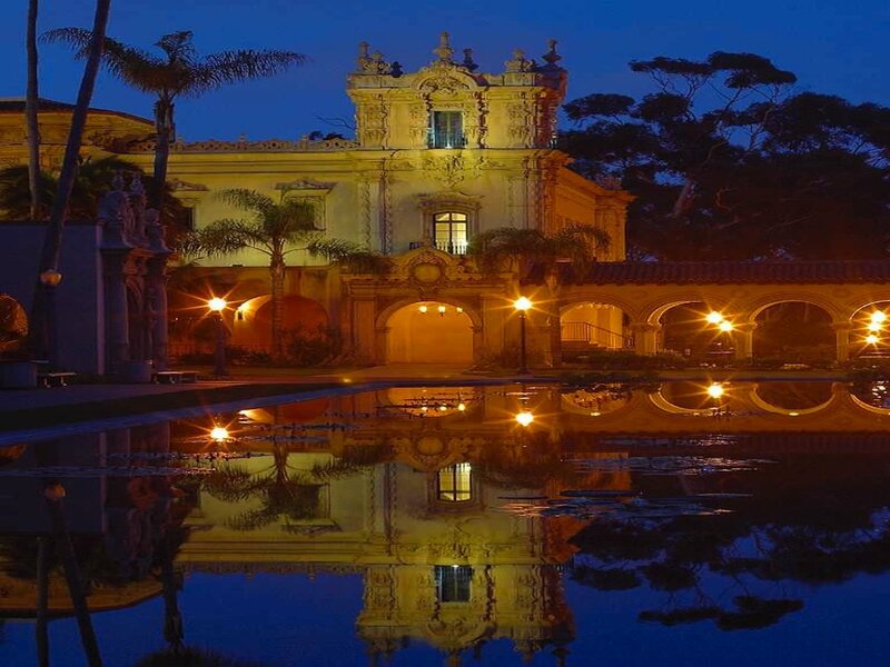 Building at Night — Blue, Serene