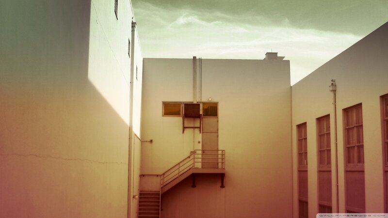 Building Courtyard with Stairs