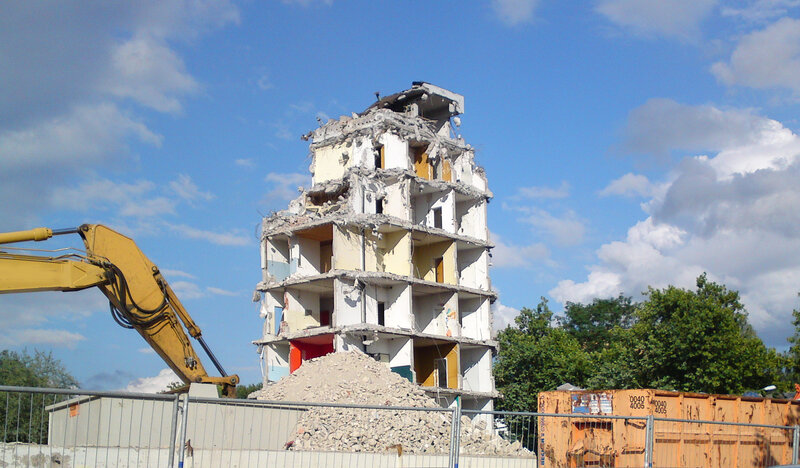 Building demolition site