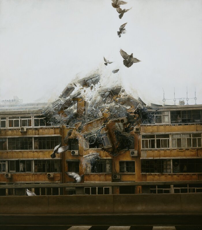 Building Explosion — Gray