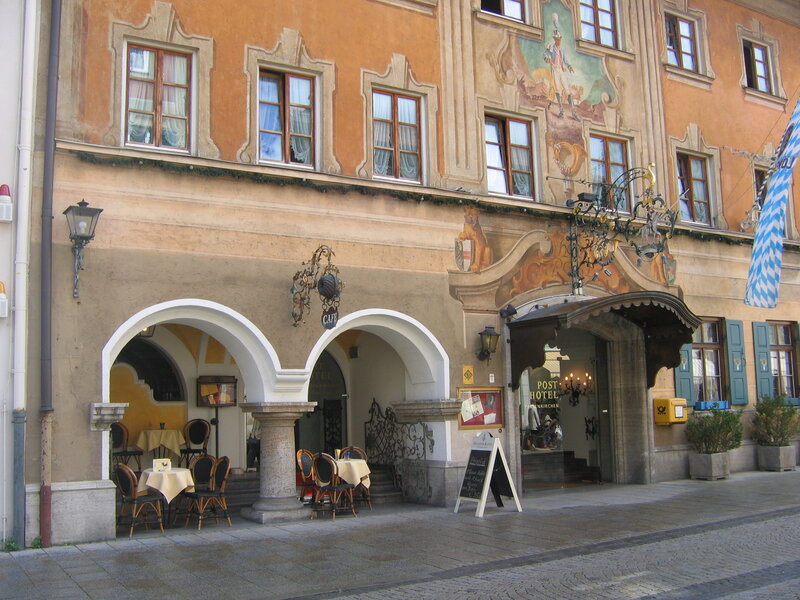 Building Facade with Cafe