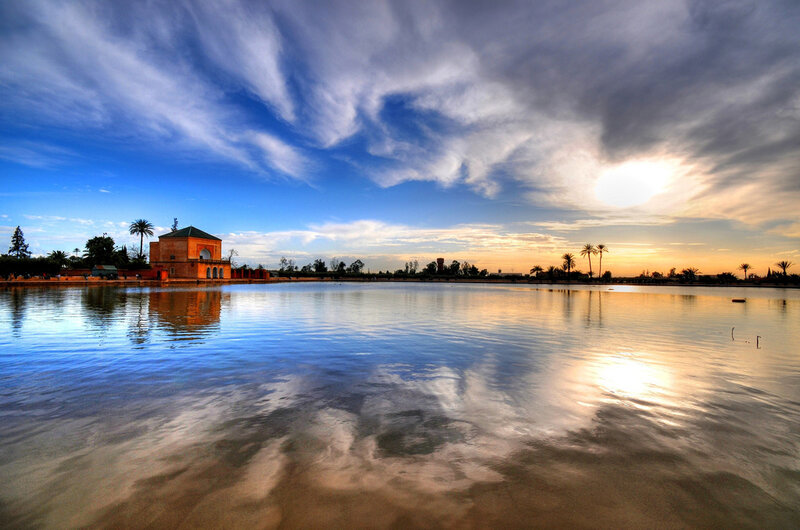 Building on Lake Shore — Blue