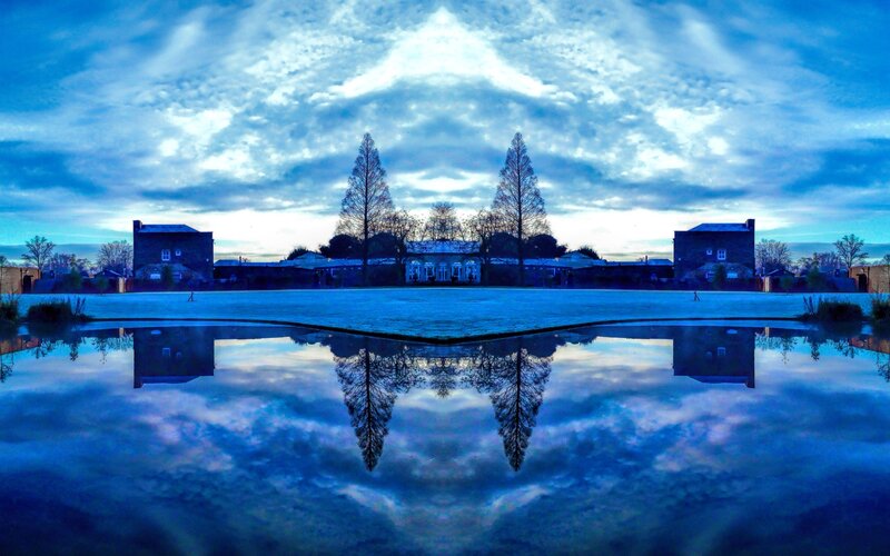 Building Reflected in Water