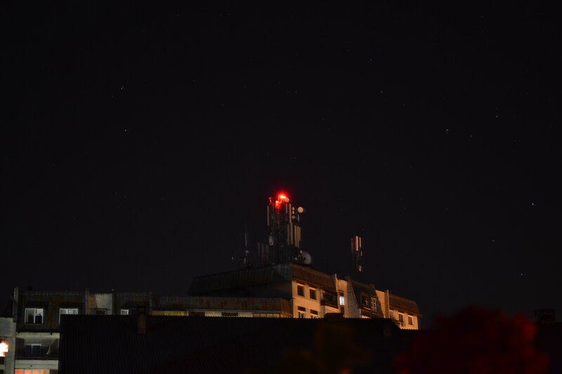 Building with Antenna Tower