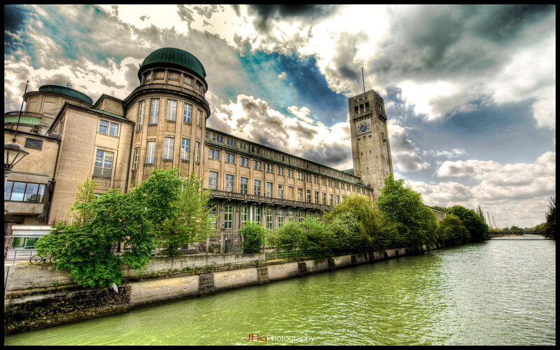 Building with Clock Tower — Green