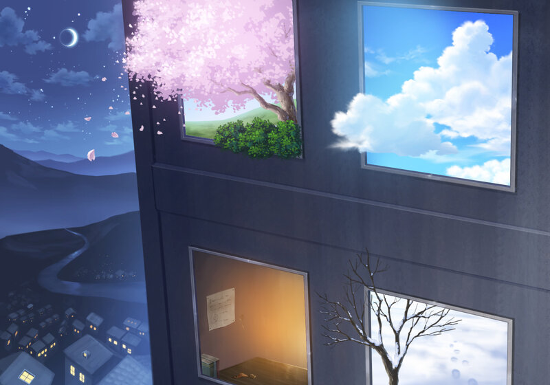 Building with Four Windows