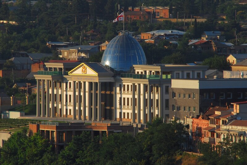 Building with Glass Dome