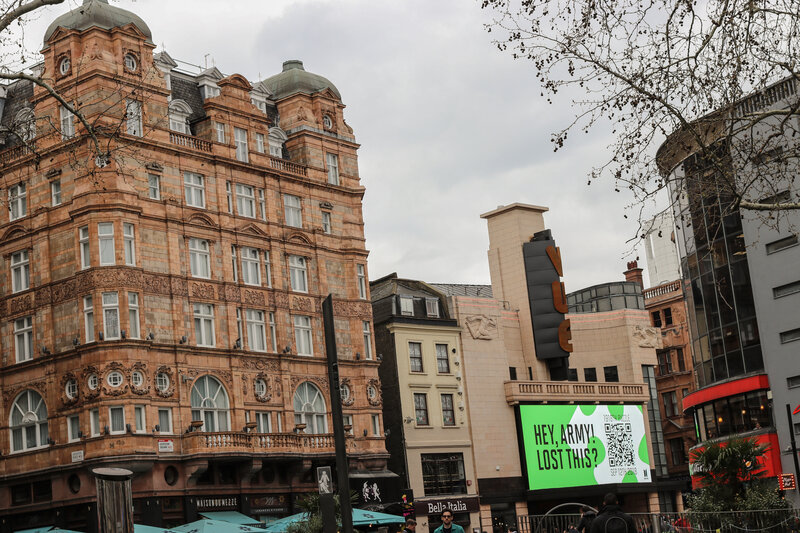 Building with Green Sign