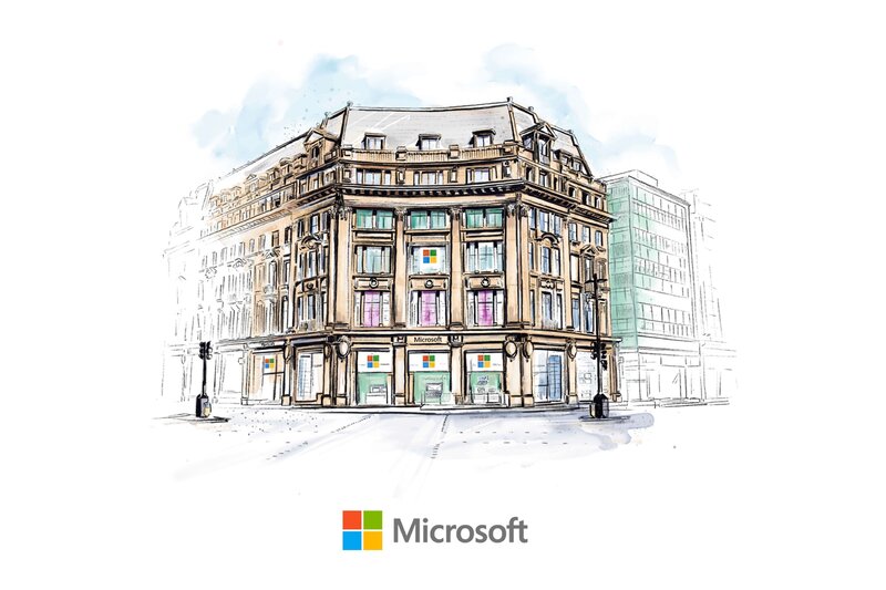 Building with Microsoft Logo