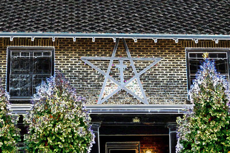 Building with Star Symbol