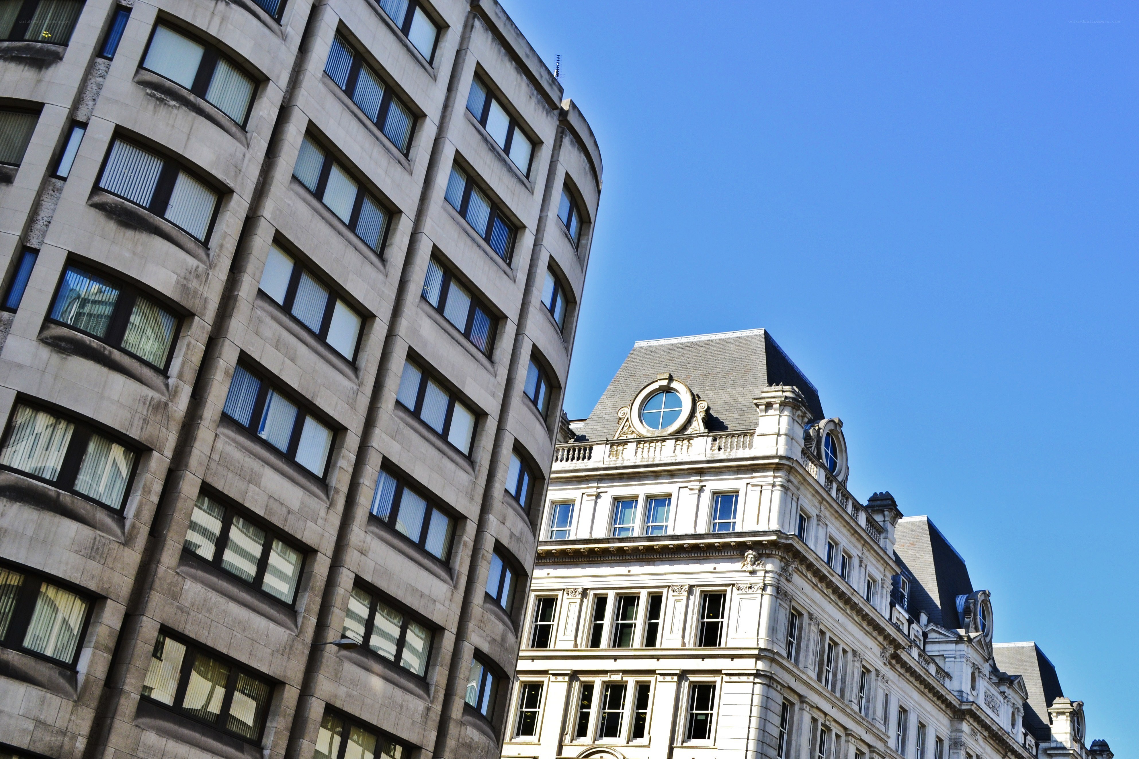 Buildings against blue sky