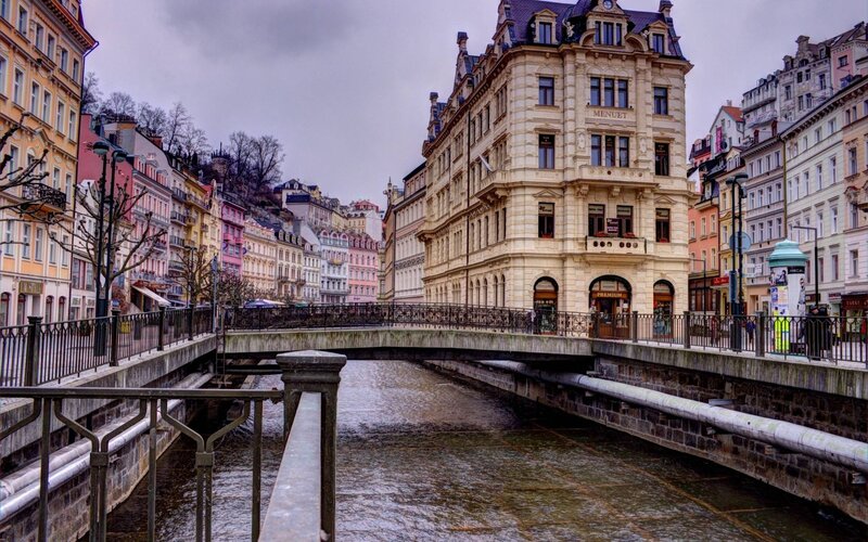 Buildings Along River
