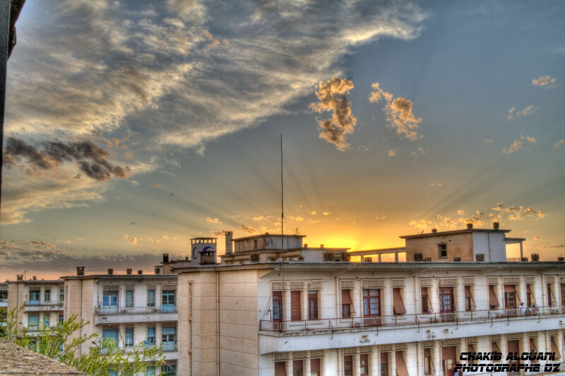 Buildings at Sunset