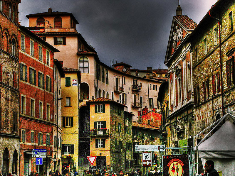 Buildings in Narrow Street