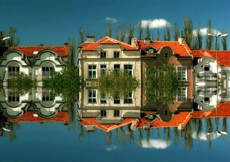 Buildings Reflected in Water