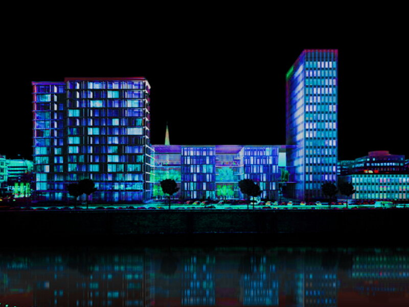 Buildings with Light Projection