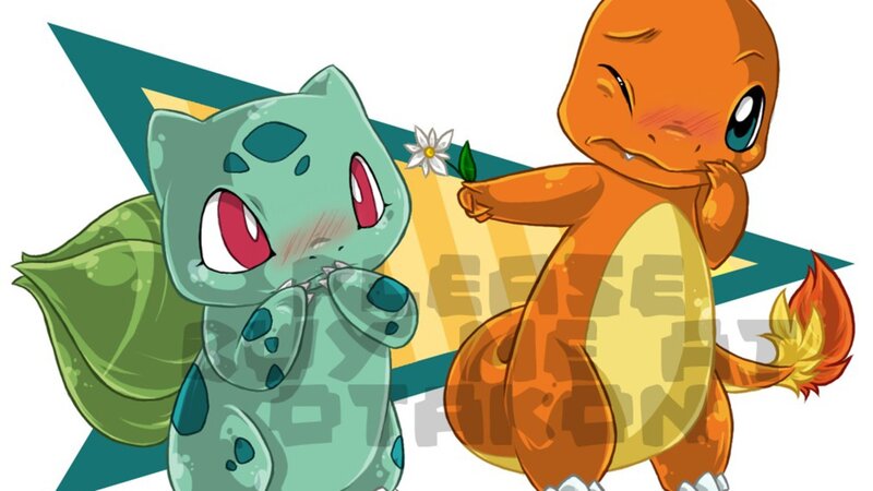 Bulbasaur and Charmander — Green