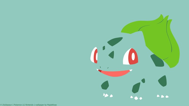 Bulbasaur Character — Green, Calm, Vector Art
