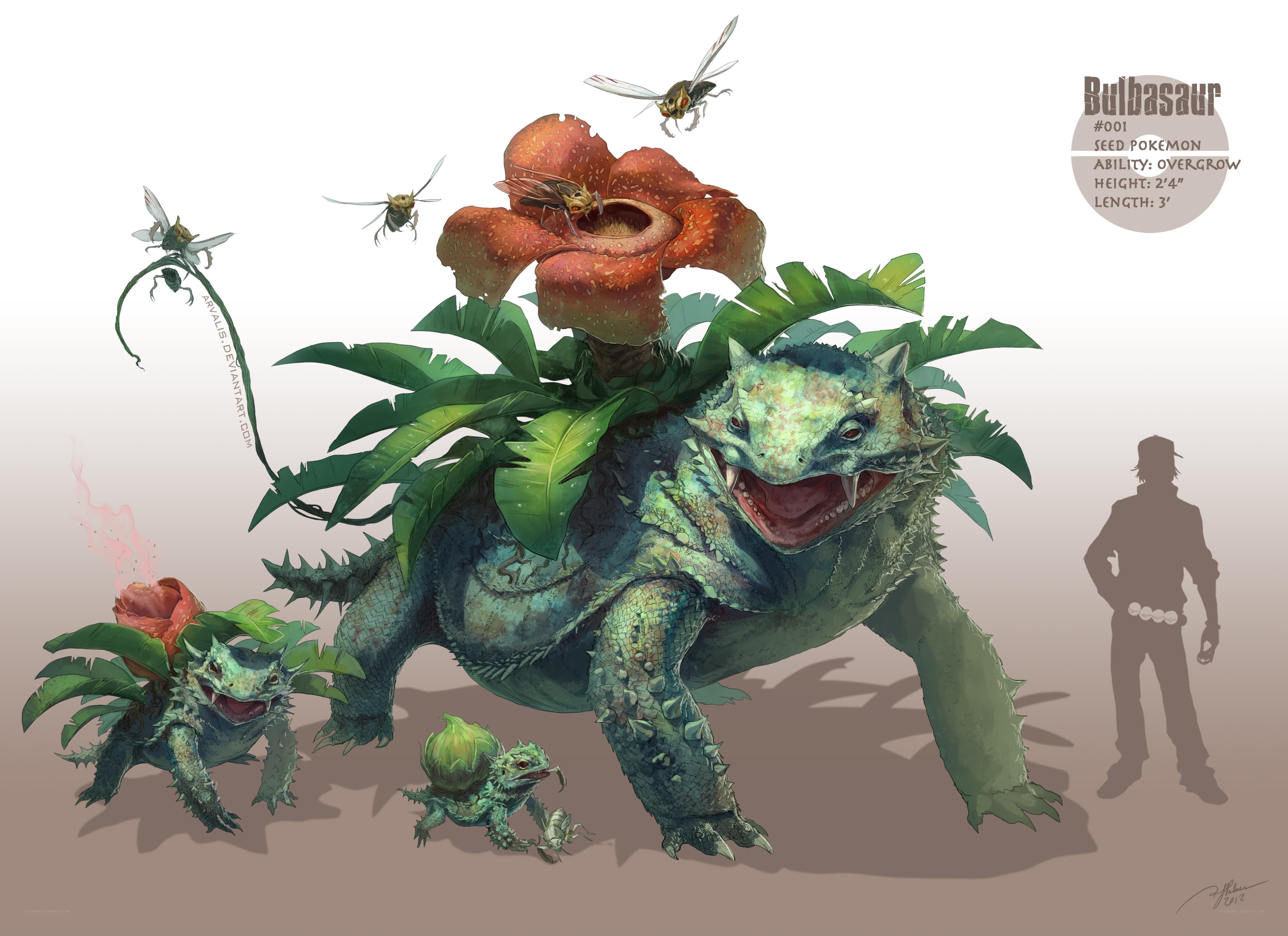 Bulbasaur evolution concept art