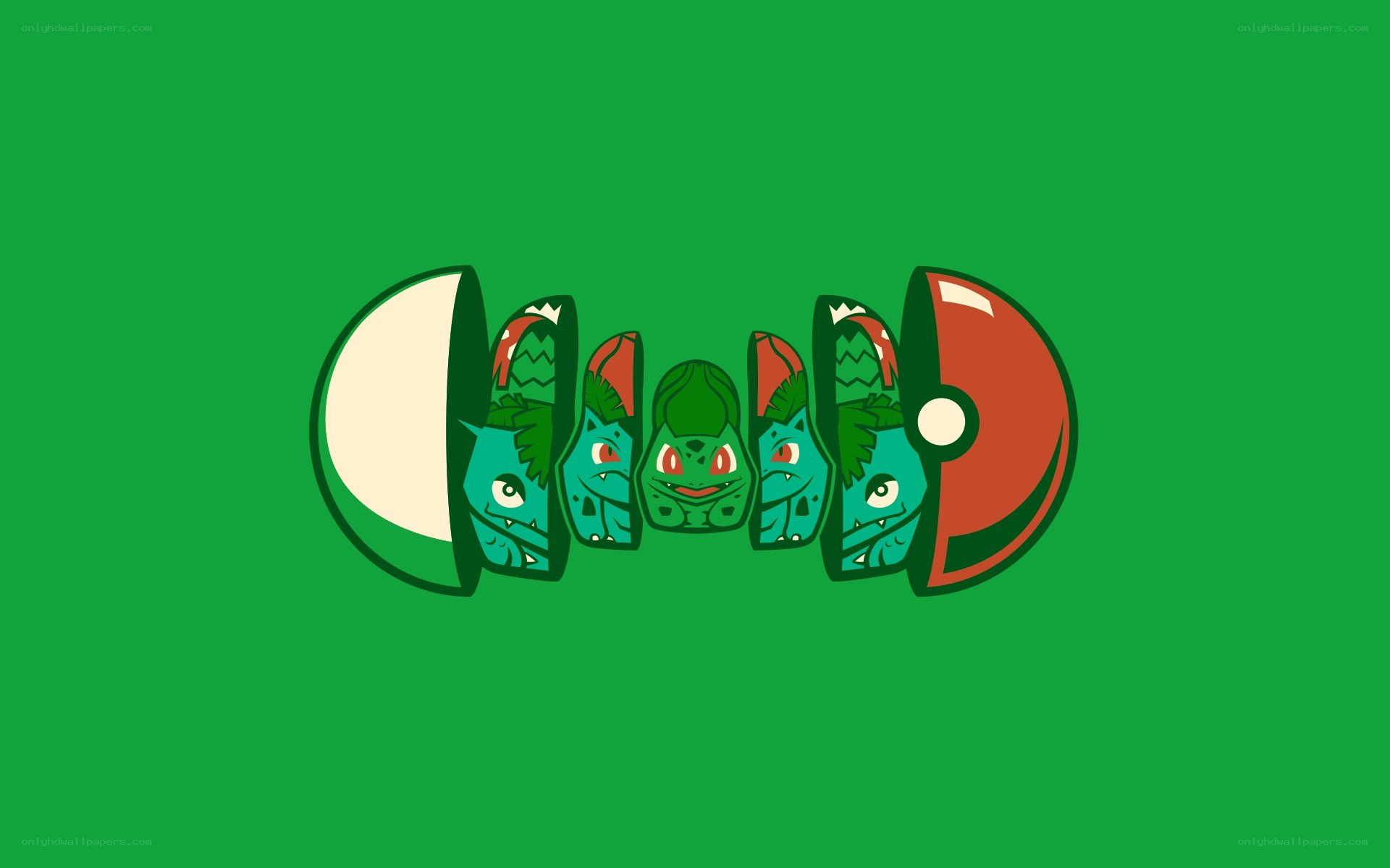 Bulbasaur evolution in Poké Ball