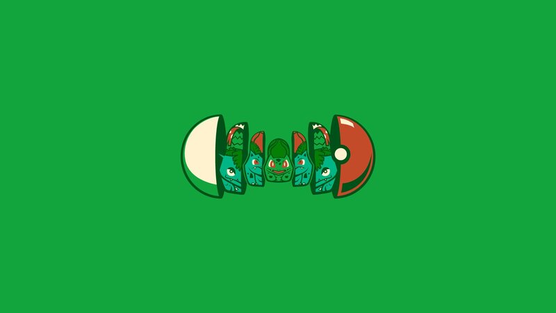 Bulbasaur Evolution Line — Green, Playful, Digital Art