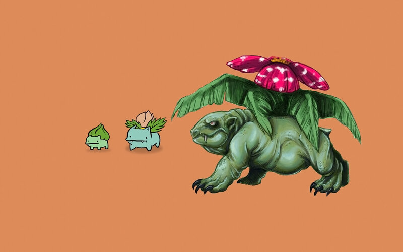 Bulbasaur Evolution Line — Orange