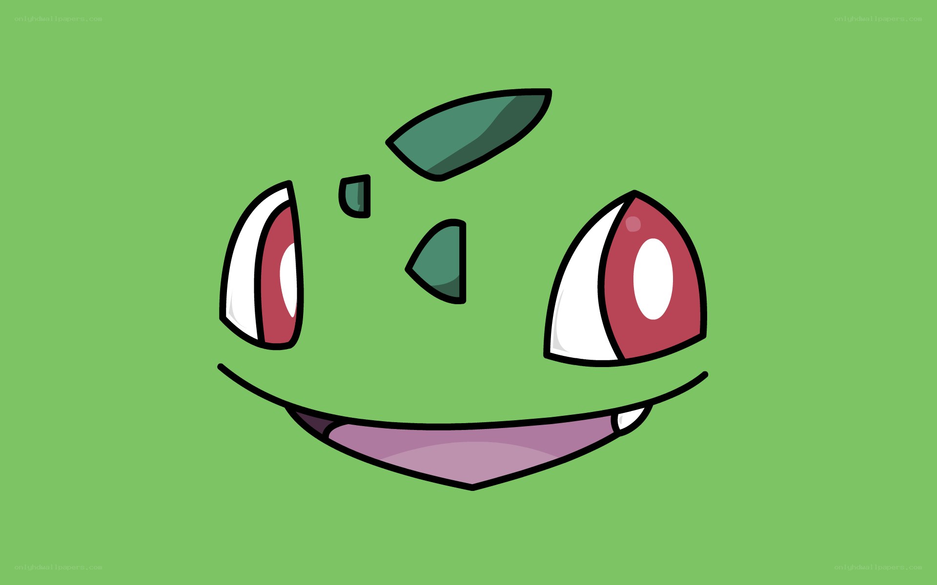 Bulbasaur face illustration