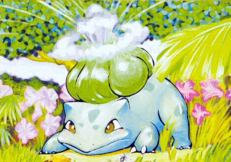 Bulbasaur in a field