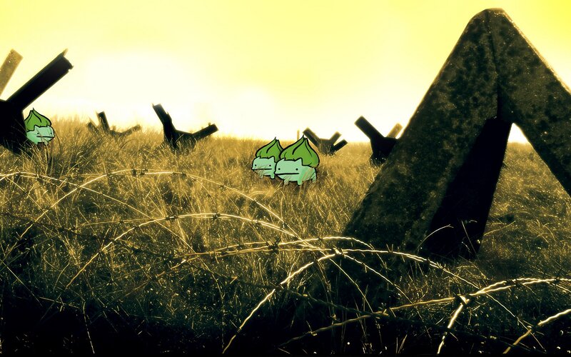 Bulbasaur in a Field — Yellow