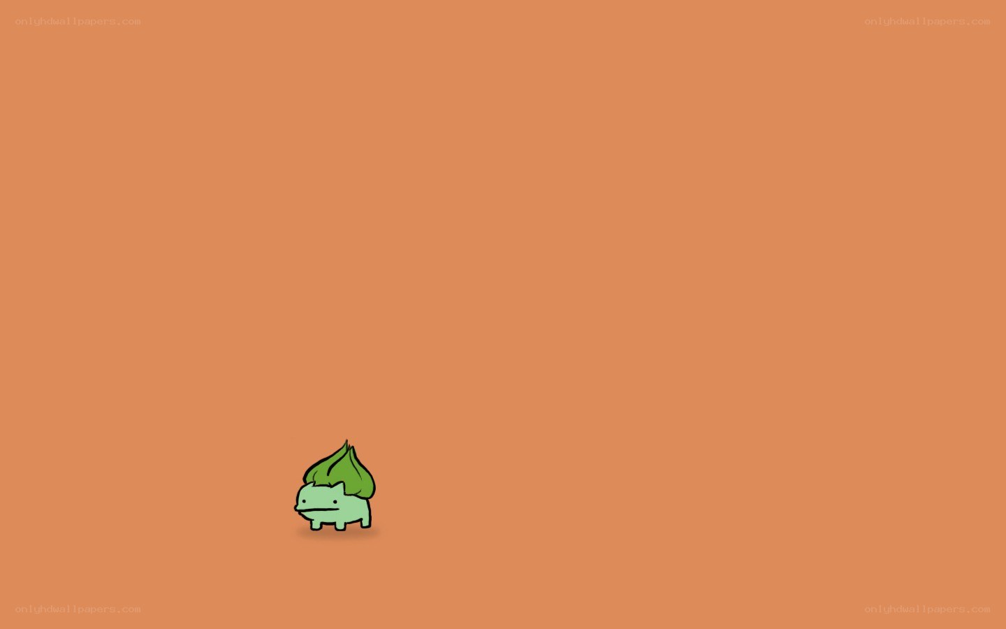 Bulbasaur on orange background
