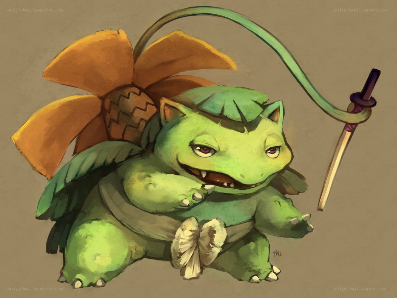 Bulbasaur with sword