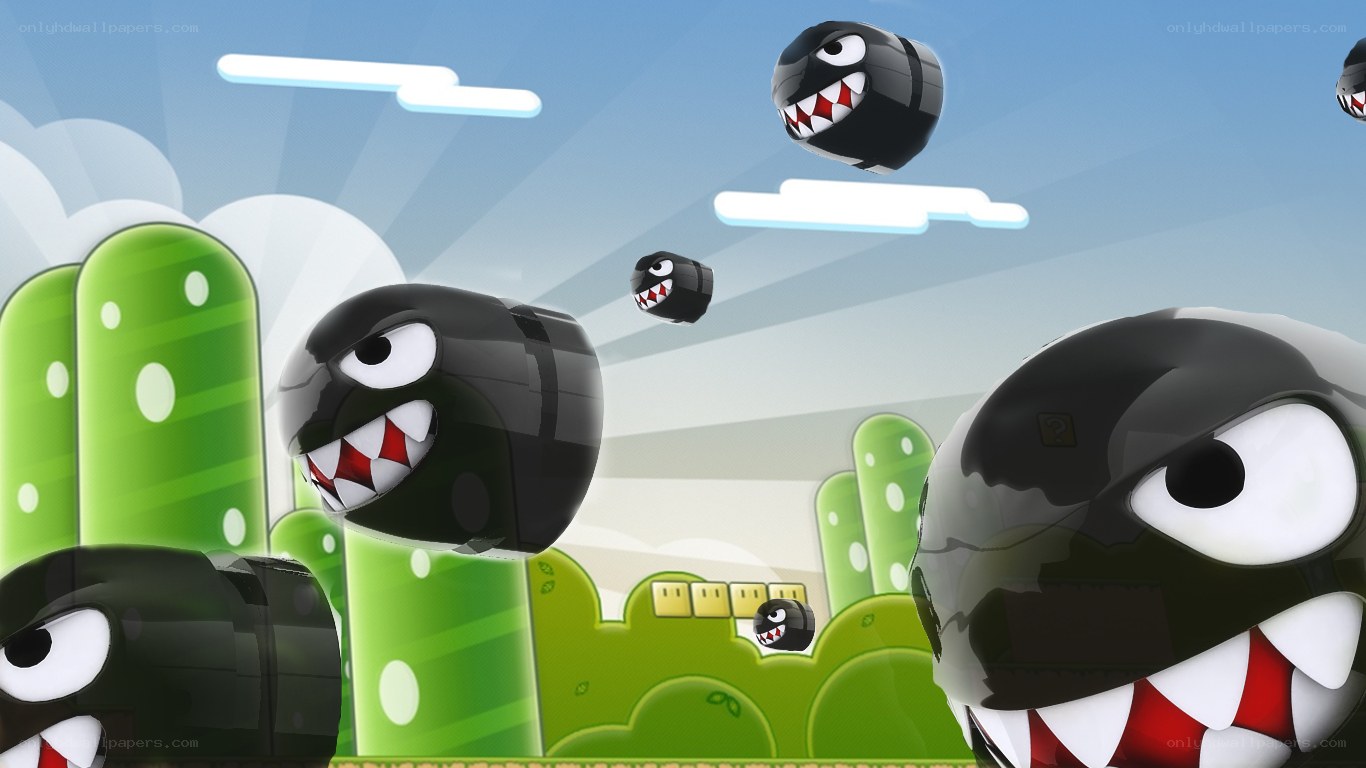 Bulbous enemies in a cartoon world