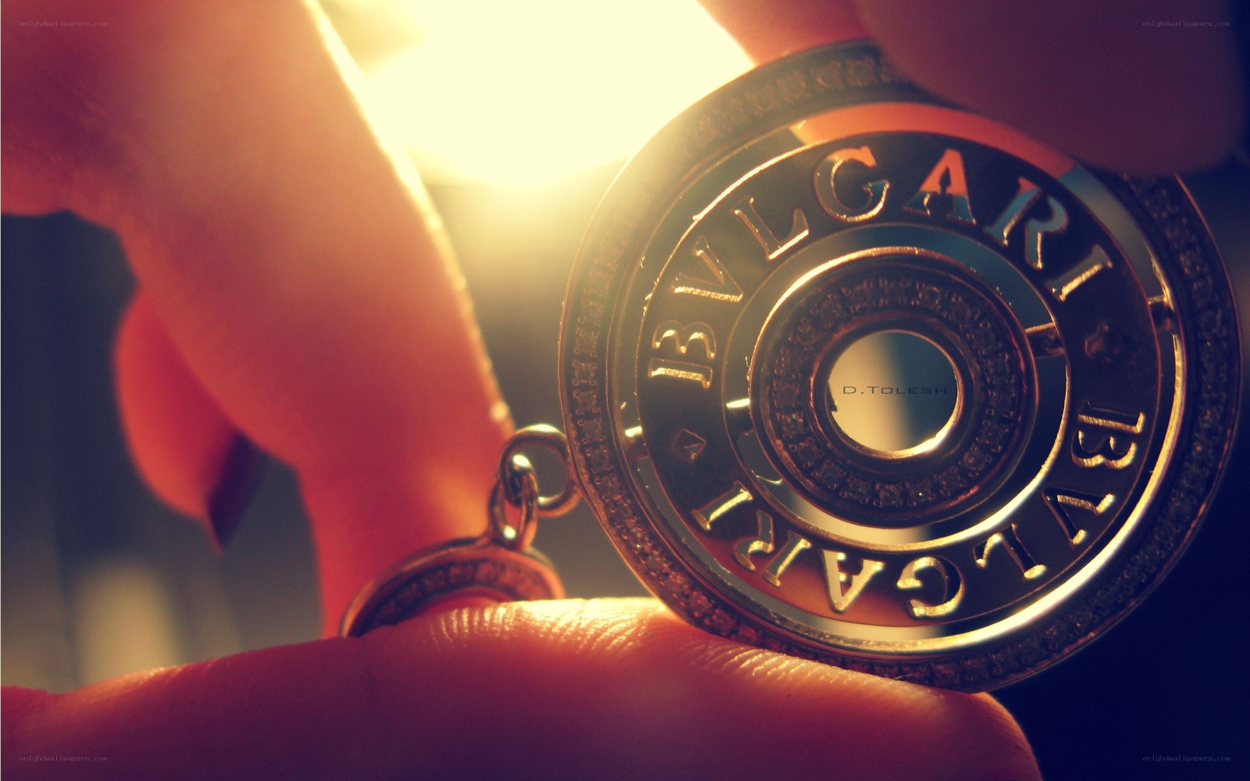 Bulgari pendant in hand