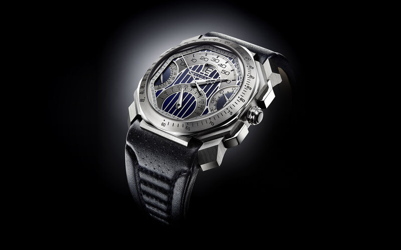 Bulgari watch with blue dial